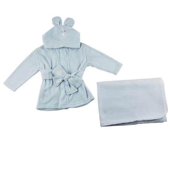 Fleece Robe And Blanket - 2 Pc Setidx BLTCS 0054