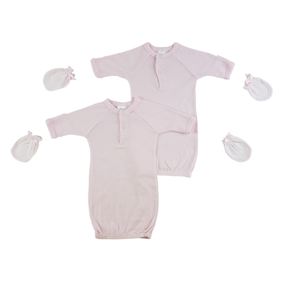 Preemie Girls Gowns And Mittensidx BLTCS 0075